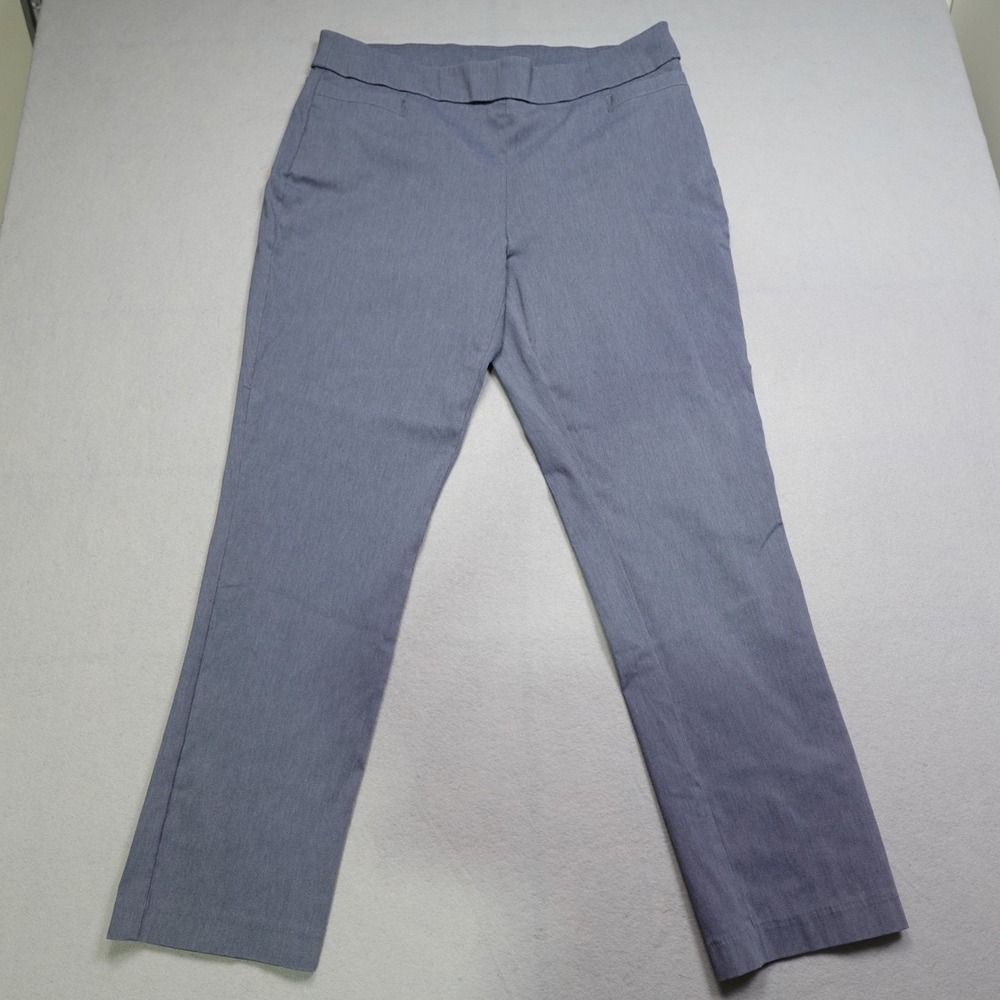 Kim Rogers Dress Pants Women 16W Gray Curvy Fit Pull On Stretch Career Trousers